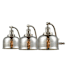 Innovations Lighting Large Bell 3 Light 28" Wide Bathroom Vanity Light Brushed Satin Nickel / Silver Plated Mercury