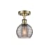 Innovations Lighting Athens Deco Swirl 6" Wide Semi-Flush Ceiling Fixture Antique Brass