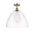 Innovations Lighting Bristol Glass 16" Wide Semi-Flush Ceiling Fixture Antique Brass / Clear