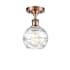 Innovations Lighting Small Deco Swirl 6" Wide Semi-Flush Ceiling Fixture Antique Copper / Clear