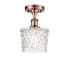 Innovations Lighting Niagra 7" Wide Semi-Flush Ceiling Fixture Antique Copper / Clear