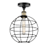 Innovations Lighting Lake Placid 10" Wide Semi-Flush Globe Ceiling Fixture Black Antique Brass / Matte Black