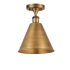 Innovations Lighting Cone 12" Wide Semi-Flush Ceiling Fixture Brushed Brass