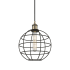 Innovations Lighting Lake Placid 10" Wide Cage Pendant with Shade Antique Brass / Matte Black