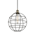 Innovations Lighting Lake Placid 12" Wide Cage Pendant with Shade Antique Brass / Matte Black