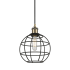 Innovations Lighting Lake Placid 8" Wide Cage Mini Pendant with Shade Antique Brass / Matte Black