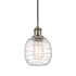 Innovations Lighting Belfast 6" Wide Mini Pendant Deco Swirl / Antique Brass
