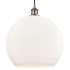 Innovations Lighting Athens 14" Wide pendant with Shade Antique Brass / Matte White