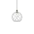 Innovations Lighting Farmhouse Rope 10" Wide Mini Pendant Antique Brass / Clear Glass with White Rope