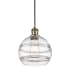 Innovations Lighting Rochester 8" Wide Mini Pendant with Shade Antique Brass / Clear