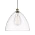 Innovations Lighting Bristol Glass 16" Wide pendant with Shade Antique Brass / Clear