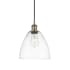 Innovations Lighting Bristol 9" Wide Mini Pendant Antique Brass / Clear