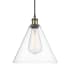 Innovations Lighting Berkshire 12" Wide Pendant Black Antique Brass / Clear