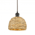 Innovations Lighting Woven Ratan 8" Wide Mini Pendant Oiled Brass