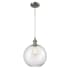 Innovations Lighting Large Athens 10" Wide Mini Pendant - Cord Suspension Brushed Satin Nickel / Clear
