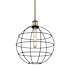 Innovations Lighting Lake Placid 12" Wide Cage Pendant Antique Brass / Matte Black