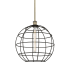 Innovations Lighting Lake Placid 16" Wide Cage Pendant Antique Brass / Matte Black