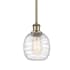 Innovations Lighting Belfast 6" Wide Mini Pendant Deco Swirl / Antique Brass