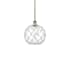 Innovations Lighting Farmhouse Rope 10" Wide Mini Pendant Antique Brass / Clear Glass with White Rope