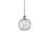 Innovations Lighting Farmhouse Rope 8" Wide Mini Pendant Antique Brass / Clear Glass with White Rope
