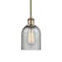 Innovations Lighting Caledonia 5" Wide Mini Pendant Charcoal / Antique Brass