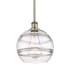 Innovations Lighting Rochester 10" Wide Mini Pendant Antique Brass / Clear