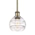 Innovations Lighting Rochester 6" Wide Mini Pendant Antique Brass / Clear
