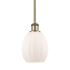 Innovations Lighting Eaton 6" Wide Mini Pendant Matte White / Antique Brass