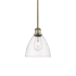 Innovations Lighting Bristol 8" Wide Mini Pendant Antique Brass / Clear