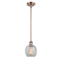 Innovations Lighting Belfast 6" Wide Mini Pendant Antique Copper / Clear Crackle