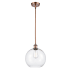 Innovations Lighting Large Athens 10" Wide Mini Pendant Antique Copper / Clear