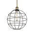 Innovations Lighting Lake Placid 12" Wide Cage Pendant Brushed Brass / Matte Black