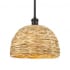 Innovations Lighting Woven Ratan 12" Wide Pendant Oiled Brass