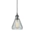 Innovations Lighting Conesus 6" Wide Mini Pendant Brushed Satin Nickel / Clear Crackle