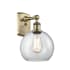Innovations Lighting Athens 13" Tall Wall Sconce Antique Brass / Clear