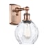 Innovations Lighting Small Waverly 11" Tall Bathroom Sconce Antique Copper / Clear