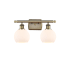 Innovations Lighting Athens 2 Light 16" Wide Vanity Light Antique Brass / Matte White