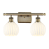 Innovations Lighting White Venetian 2 Light 16" Wide Vanity Light Antique Brass / White Venetian