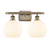Innovations Lighting White Venetian 2 Light 18" Wide Vanity Light Antique Brass / White Venetian