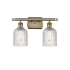 Innovations Lighting Bridal Veil 2 Light 15" Wide Vanity Light Antique Brass / Clear