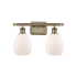 Innovations Lighting Eaton 2 Light 16" Wide Vanity Light Matte White / Antique Brass