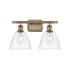 Innovations Lighting Bristol 2 Light 18" Wide Vanity Light Antique Brass / Clear