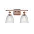 Innovations Lighting Castile 2 Light 16" Wide Bathroom Vanity Light Antique Copper / Clear