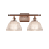 Innovations Lighting Arietta 2 Light 16" Wide Bathroom Vanity Light Antique Copper / Clear