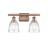 Innovations Lighting Brookfield 2 Light 16" Wide Bathroom Vanity Light Antique Copper / Clear