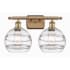 Innovations Lighting Rochester 2 Light 18" Wide Vanity Light Brushed Brass / Clear