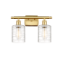 Innovations Lighting Cobbleskill 2 Light 16" Wide Vanity Light Satin Gold / Deco Swirl