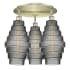 Innovations Lighting Cascade 3 Light 20" Wide Flush Mount Ceiling Fixture Antique Brass / Smoked
