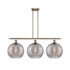 Innovations Lighting Athens Deco Swirl 3 Light 39" Wide Linear Chandelier Antique Brass