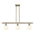 Innovations Lighting White Venetian 3 Light 36" Wide Pendant Antique Brass / White Venetian